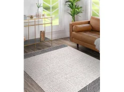 Tapijt Wol Angel 7901 / 52022 Geometrisch Beige / Grijs 200X300 Cm-RugsX Hot