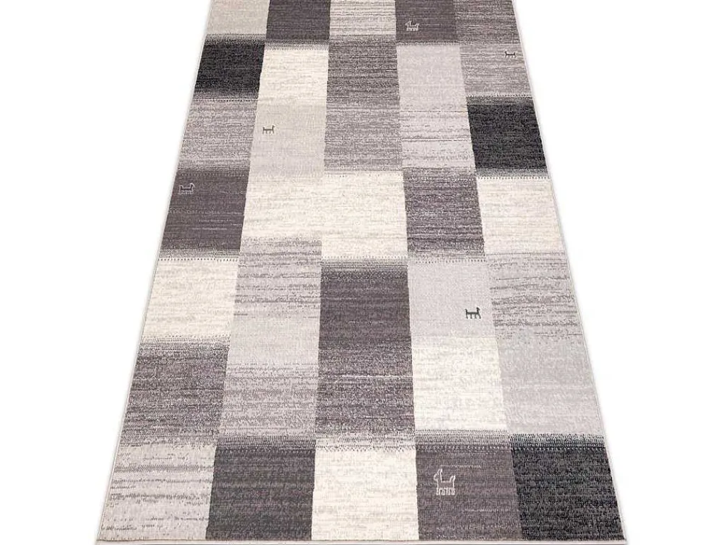 Tapijt Wol Angel 7961 / 52022 Geometrisch, Vierkant Beige / Grijs 160X230 Cm-RugsX