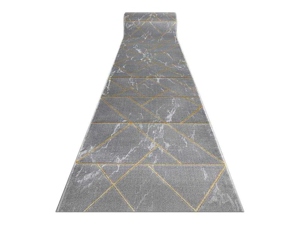 Tapijtloper Emerald Exclusief 1012 Glamour, Stijlvol Marmer, Geometris 80X310 Cm-RugsX Discount