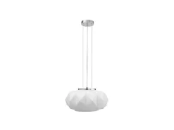 Terra Hanglamp, Chroom, Wit, 38X38X110 Cm,-EPIKASA Best