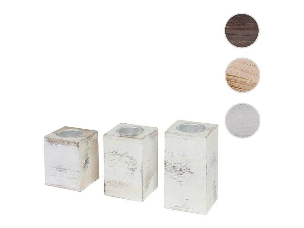 Theelichthouder Mcw-C58 (3 Stuks), Wit-Vente-unique Online