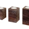 Theelichthouder Mcw-C58 (3 Stuks), Bruin-Vente-unique Hot