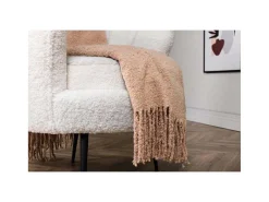 Tilly Plaid 170X130Cm Beige.-Venture Home Best
