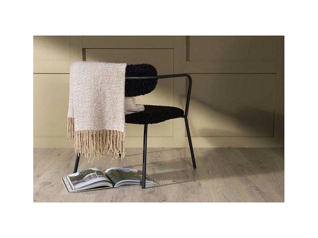Toby Plaid 170X130Cm Beige, Wit.-Venture Home Online