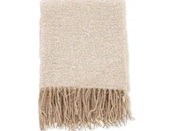 Toby Plaid 170X130Cm Beige, Wit.-Venture Home Online