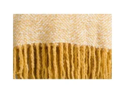 Toby Plaid 170X130Cm Wit, Geel.-Venture Home Discount