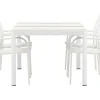 Togo Tuinmeubelset Tafel 90X150Cm Wit, 4 Stoelen Santorini Wit.-Vente-unique