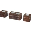 Tolve Theelichthouderset (3 Stuks), Bruin-Vente-unique Online