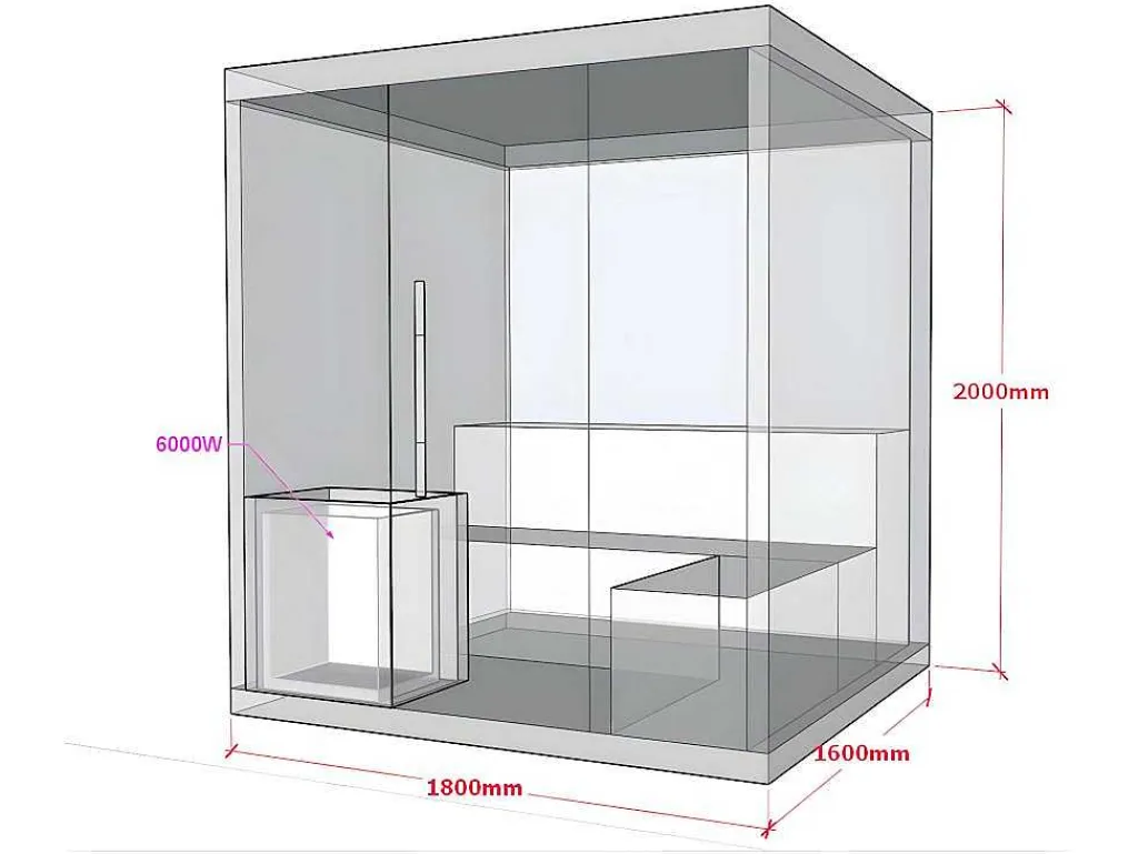 Traditionele Finse Sauna 4/5 Persoons Kolding - 180 X 160 X 200 Cm-VOGUE SAUNA