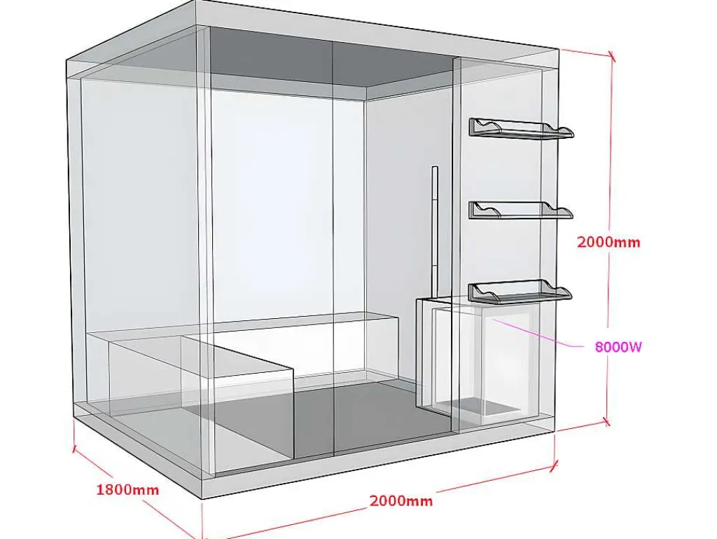 Traditionele Sauna 4/5 Persoons Van Faborg - 200 X 180 X 200 Cm-VOGUE SAUNA Online