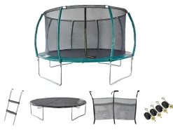 Trampoline Met Binnenbeschermingsnet, Ladder, Dekzeil En Verankeringsset D.427 Cm - Wallaby-Vente-unique Hot