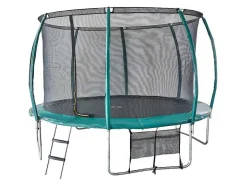 Trampoline Met Binnenbeschermingsnet, Ladder, Hoes En Verankeringsset - D.366 Cm - Wallaby-Vente-unique Best