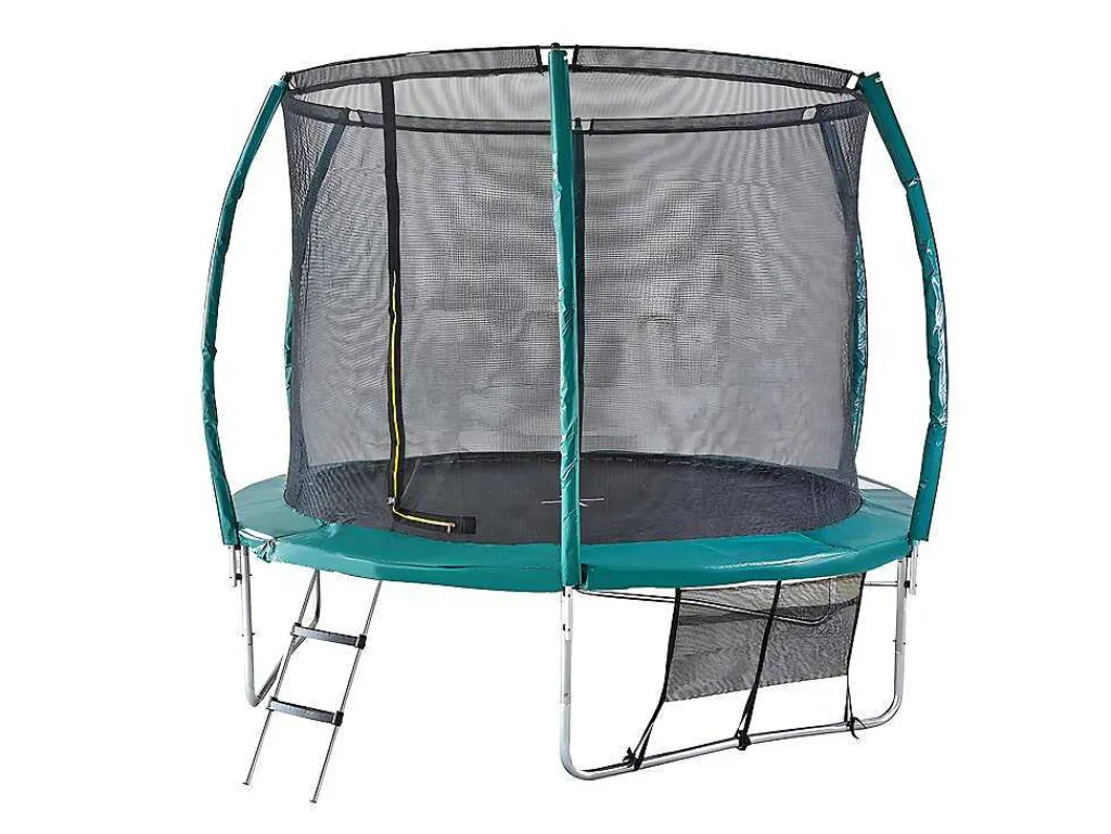 Trampoline Met Binnenbeschermingsnet, Ladder, Hoes En Verankeringsset - D.305 Cm - Wallaby-Vente-unique Online