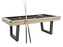 Transformeerbare Tafel - Biljart & Pingpong - Licht Naturelkleurig En Zwart - L213,4 X B111,8 X H78,5 Cm - Melian-Vente-unique Best