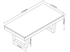 Transformeerbare Tafel - Biljart & Pingpong - Licht Naturelkleurig En Zwart - L213,4 X B111,8 X H78,5 Cm - Melian-Vente-unique Best
