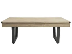 Transformeerbare Tafel - Biljart & Pingpong - Licht Naturelkleurig En Zwart - L213,4 X B111,8 X H78,5 Cm - Melian-Vente-unique Best