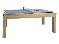 Transformeerbare Tafel Biljart & Pingpong - Licht Naturelkleurig - L182 X B102 X H80 Cm - Henk-Vente-unique Sale
