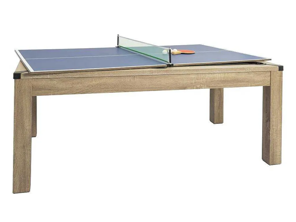 Transformeerbare Tafel Biljart & Pingpong - Licht Naturelkleurig - L182 X B102 X H80 Cm - Henk-Vente-unique Sale