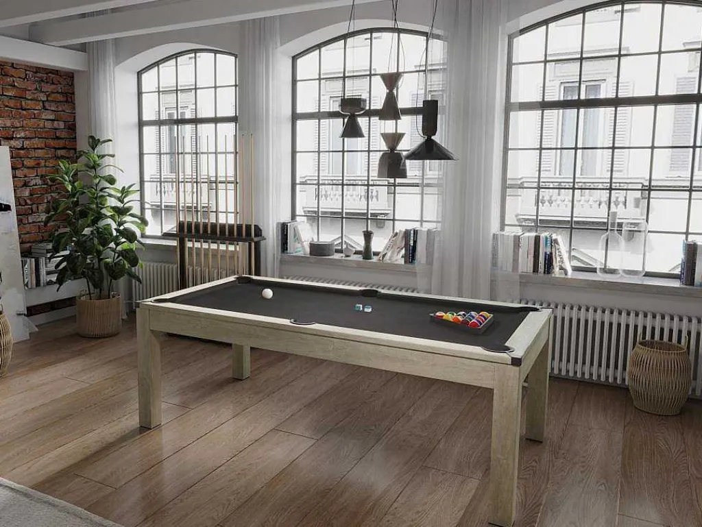 Transformeerbare Tafel Biljart & Pingpong - Licht Naturelkleurig - L182 X B102 X H80 Cm - Henk-Vente-unique Sale