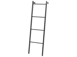 Trapvormige Handdoekhouder Van Zwart Metaal - 4 Stangen - Tarmoli-Vente-unique Clearance