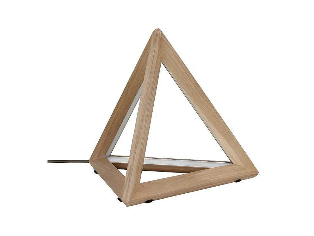 Trigonon Tafellamp, Eik, Chroom, Antraciet, 42X42X29,5 Cm,-EPIKASA New