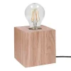 Trongo Tafellamp, Eiken, Antraciet, 10X10X10 Cm,-EPIKASA Online
