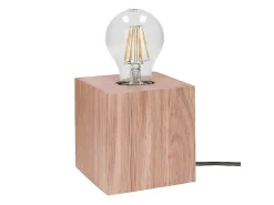 Trongo Tafellamp, Eiken, Antraciet, 10X10X10 Cm,-EPIKASA Online