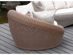 Tuin Loungeset Van Karamel Gevolchten Hars - Zitbank & 2 Fauteuils & Salontafel - Whiteheaven-MYLIA Online