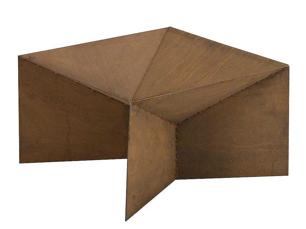 Tuin Vuurkorf In Cortenstaal - L. 50 X P. 50 X H. 30 Cm - Vierkant - Morogoro-Vente-unique Best