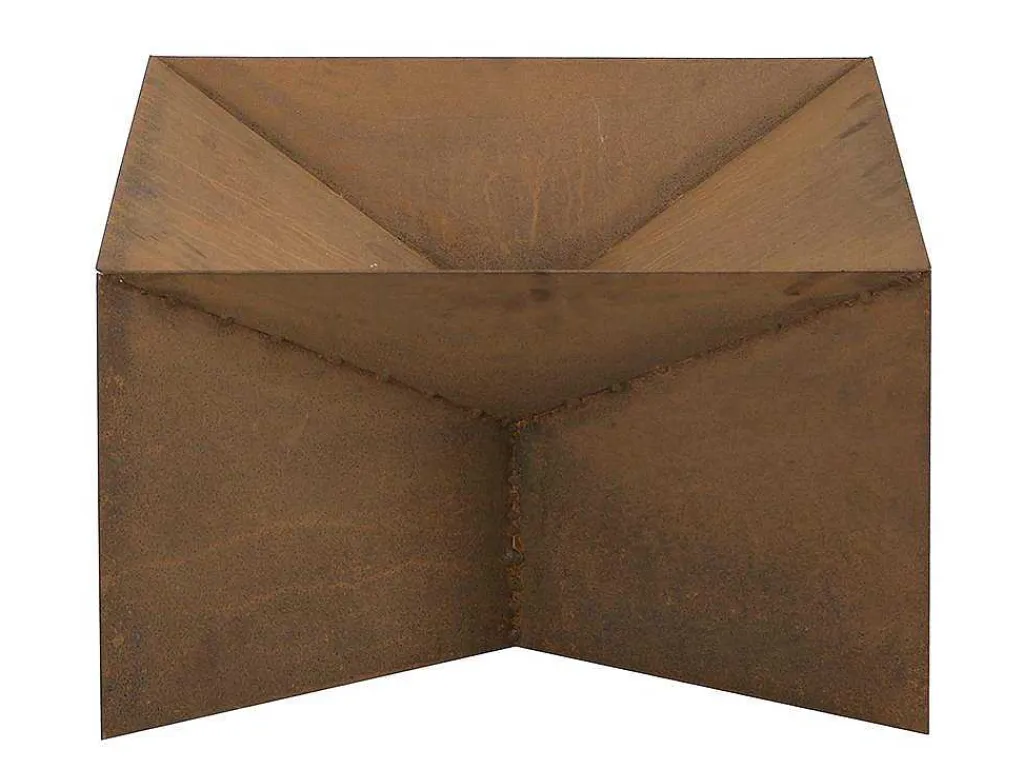 Tuin Vuurkorf In Cortenstaal - L. 50 X P. 50 X H. 30 Cm - Vierkant - Morogoro-Vente-unique Best