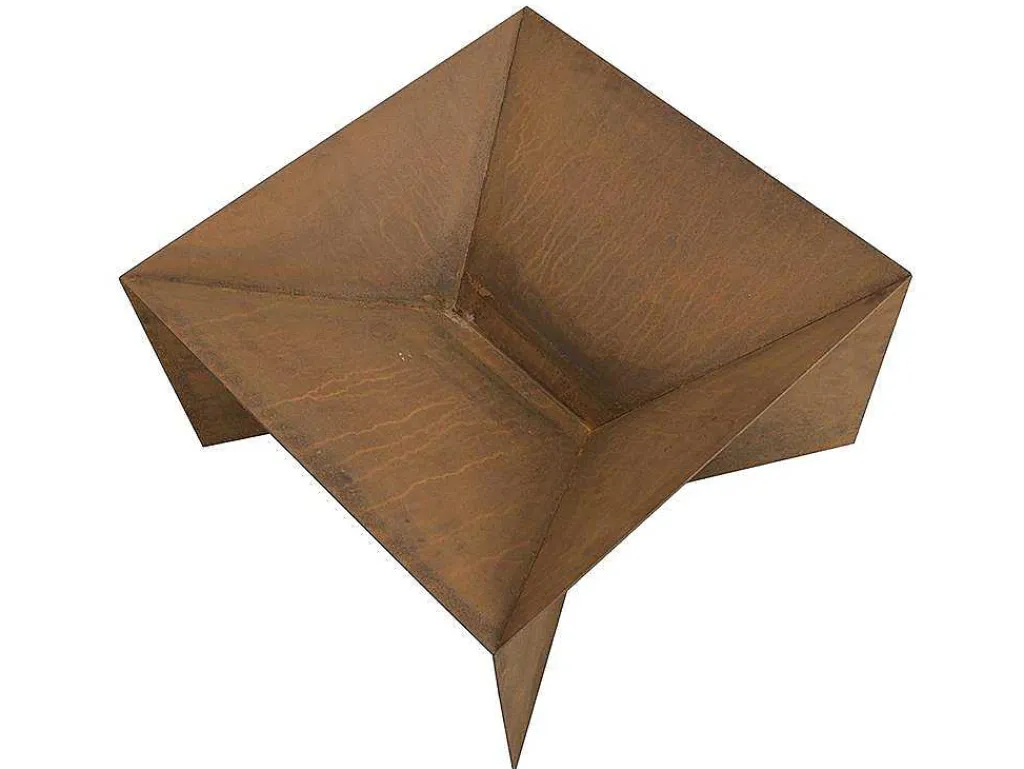 Tuin Vuurkorf In Cortenstaal - L. 50 X P. 50 X H. 30 Cm - Vierkant - Morogoro-Vente-unique Best