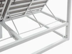 Tuinbed Met Baldakijn Van Aluminium - Wit En Grijs - Livadis Van-MYLIA Clearance