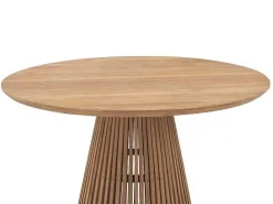 Tuineettafel Van Teakhout D120 Cm - Licht Naturel - Triani-MYLIA Sale