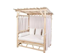 Tuinhemelbed Van Teakhout - Licht Naturel En Wit - Tulum-MYLIA