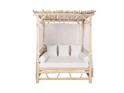Tuinhemelbed Van Teakhout - Licht Naturel En Wit - Tulum-MYLIA