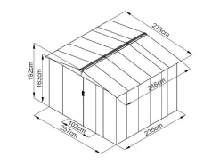 Tuinhuis Van 6,71 M In Grijs, Gegalvaniseerd Staal Linus-EXPERTLAND Discount