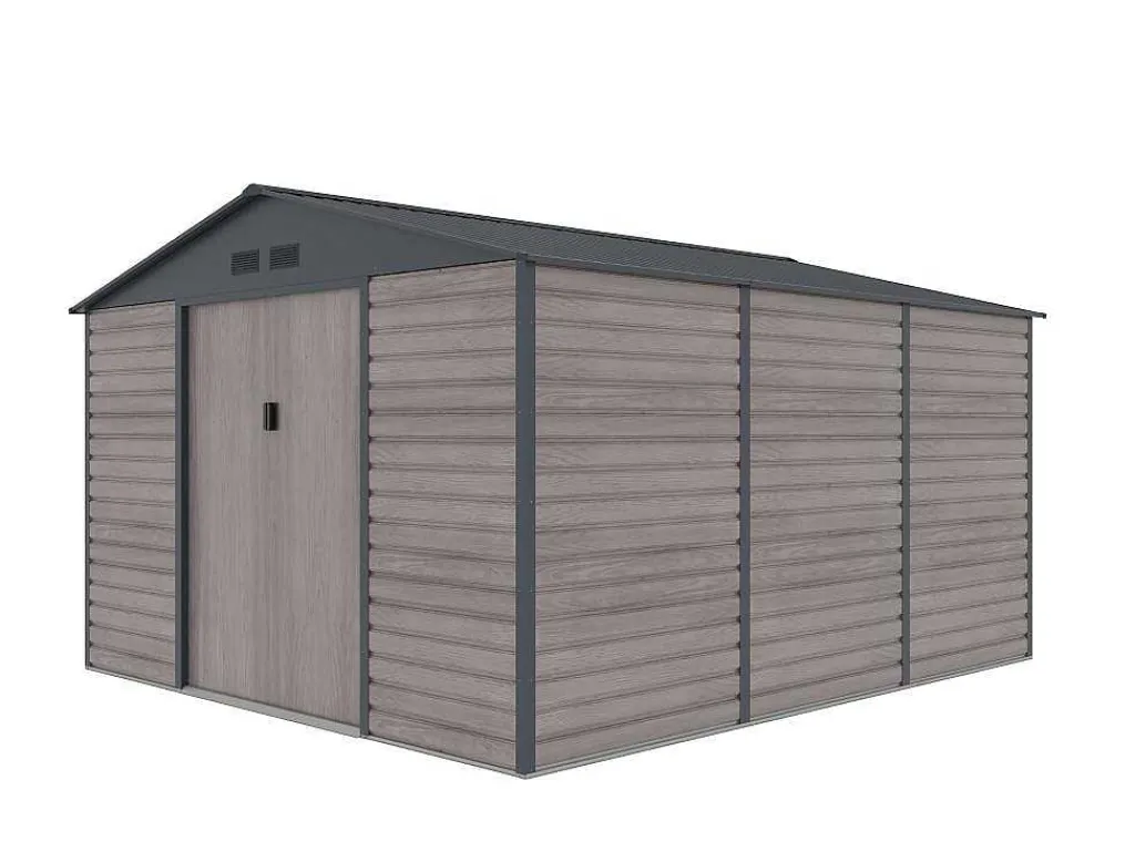 Tuinhuis Van Gegalvaniseerd Staal Met Grijs Houteffect 13,12 M - Adelmo-EXPERTLAND Best
