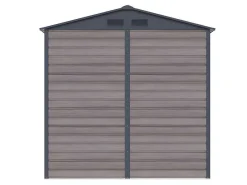 Tuinhuisje Van Gegalvaniseerd Staal Met Houteffect Adelmo - Grijs - 4,15 M-EXPERTLAND Discount