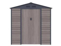 Tuinhuisje Van Gegalvaniseerd Staal Met Houteffect Adelmo - Grijs - 4,15 M-EXPERTLAND Discount