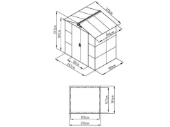 Tuinhuisje Van Gegalvaniseerd Staal Met Houteffect Adelmo - Grijs - 4,15 M-EXPERTLAND Discount