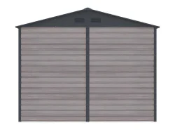 Tuinhuisje Van Gegalvaniseerd Staal Met Houteffect Adelmo - Grijs - 5,40 M-EXPERTLAND Hot