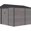 Tuinhuisje Van Gegalvaniseerd Staal Met Houteffect Adelmo - Grijs - 10,98 M-EXPERTLAND Outlet