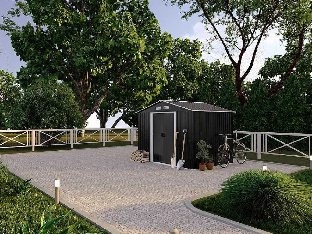 Tuinhuisje Van Grijs Gegalvaniseerd Staal Manso - 5,2M-EXPERTLAND Outlet
