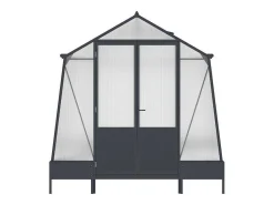 Tuinkas Van Polycarbonaat 9,1 M Met Grondplaat- Antraciet - Asarina-EXPERTLAND Discount
