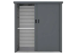 Tuinkast Van Gegalvaniseerd Staal Reivax - Grijs - 1,31 M3 - L125 X B80 X H131 Cm-Vente-unique Online
