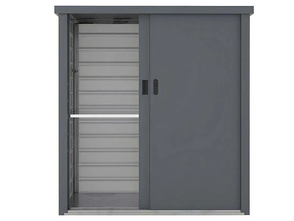 Tuinkast Van Gegalvaniseerd Staal Reivax - Grijs - 1,31 M3 - L125 X B80 X H131 Cm-Vente-unique Online