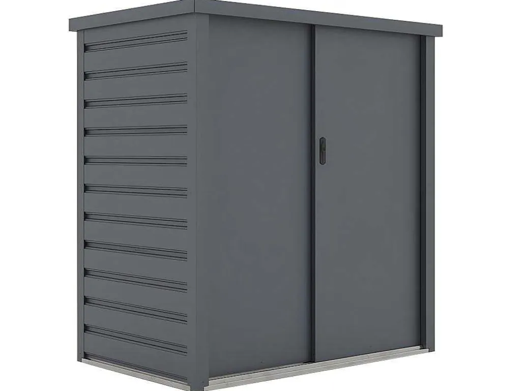 Tuinkast Van Gegalvaniseerd Staal Reivax - Grijs - 1,31 M3 - L125 X B80 X H131 Cm-Vente-unique Online
