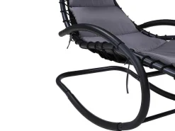 Tuinschommelstoel Met Parasol En Antracietkleurig Kussen - Waterbestendig - Moheli-MYLIA