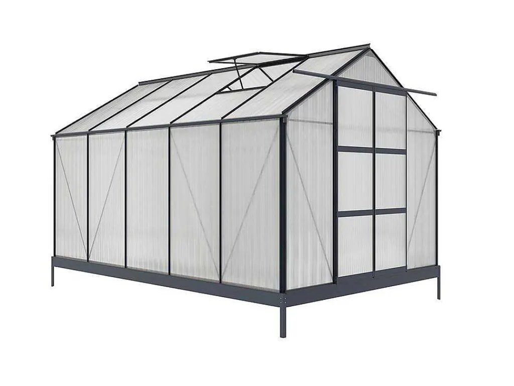 Tuinserre Corolle Ii 9 M Van Polycarbonaat - Antraciet-EXPERTLAND Discount