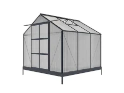 Tuinserre Van Polycarbonaat Anissa Met Basis - 5,9 M - Antraciet-EXPERTLAND Online